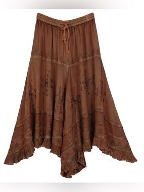The Little Bazaar Beetle Brown High Low Renfaire Aesthetic Skirt , size S/M